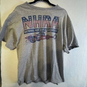 NHRA Nationals Hot Rod Association Drag Racing T-Shirt XL Gray Vintage Style